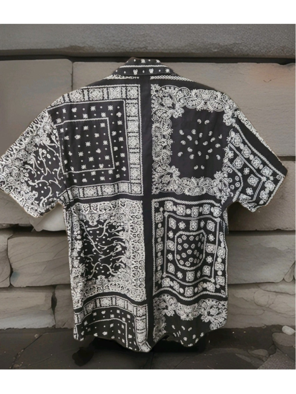 Vintage Tommy Hilfiger Red Label Shirt Mens Large Short Sleeve Button Up Paisley - Picture 8 of 9